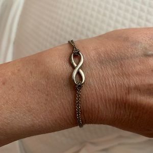 Tiffany&Co Infinity Double Chain Bracelet Silver